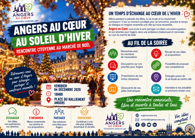 Flyer de la rencontre citoyenne du 4 décembre 2026 à 18 h, place du Ralliement